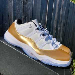 Nike Gold and White Athletic Shoes